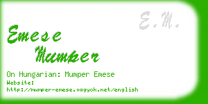 emese mumper business card